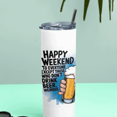 happy weekend tumbler - barbados